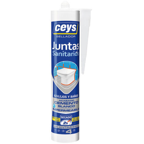 Mastic D'étanchéité Pour Joints Sanitaires Stop Moho, Blanc Mat, 290 Ml