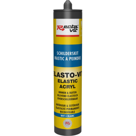 Mastic elastovit - Teinte : Blanc - Contenance : 310 mL - RECTAVIT
