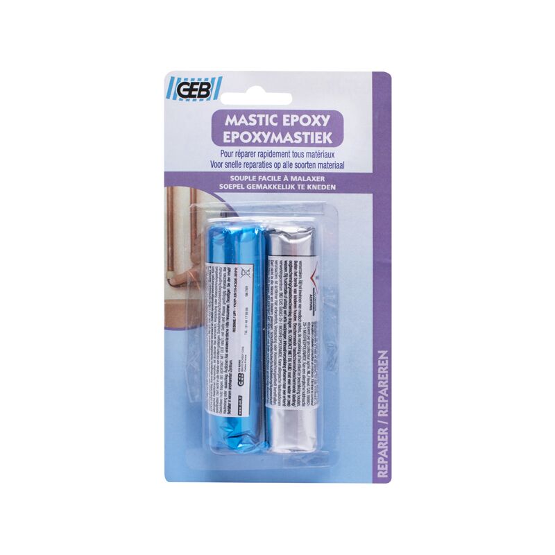 GEB - mastic epoxy - 1 baton de resine 50G + 1 baton de durcisseur 50G