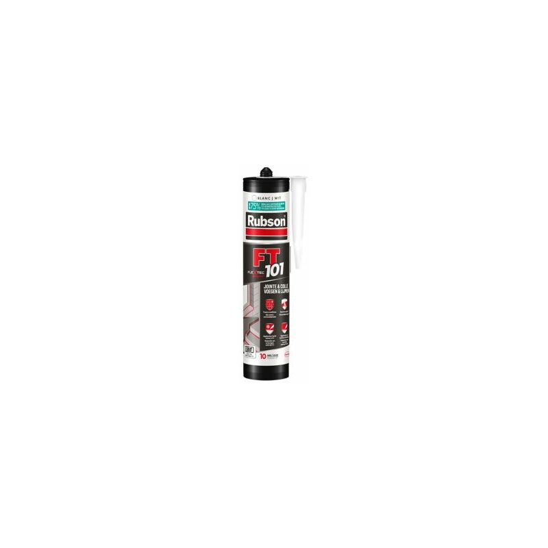 Rubson - Mastic polyvalent en polymère Flextec FT101 (coloris: transparent, blanc, gris, noir, ton pierre, tuile) Couleur: Blanc