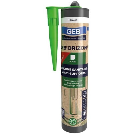 Mastic Geb'orizon Silicone Sanitaire Blanc 310 Ml - Geb