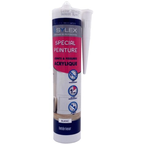 Mastic Joints et Fissures spécial peinture 280ml Sylex DECO MP 201 Couleur: BLANC