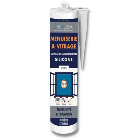 Mastic Menuiserie et Vitrage 280ml SYLEX SI 502 Couleur: BLANC