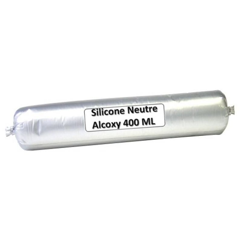 Mastic menuiserie silicone neutre b 800/2 translucide carton de 25 poches de 400 ml
