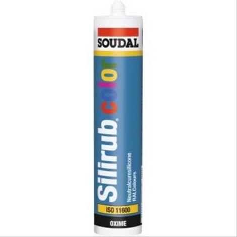 Mastic menuiserie silicone Silirub Color aluminium - 15 cartouches de 310ml