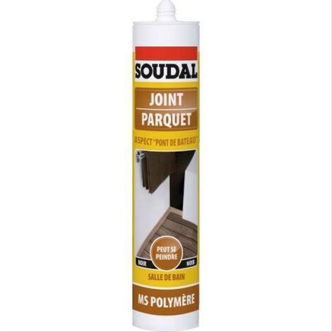 Mastic MS polymère joint de parquet Soudal noir - 290ml