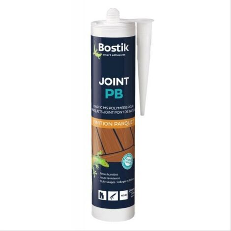 Mastic MS polymère pour parquet ''pont de bateau'' coloris noir cartouche de 290 ml - SOUDAL