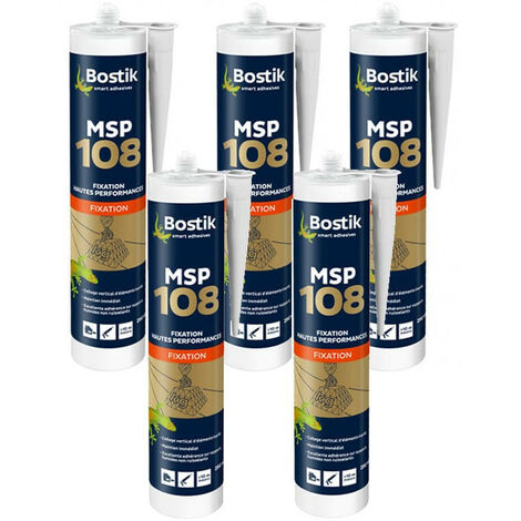 Mastic MS polymères de fixation hautes performances 290 ml blanc (5 pcs)  - BOSTIK MSP108