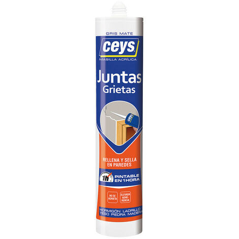 Mastic Multi-usages pour Joints et Fissures CEYS Gris Grande Cartouche 280ml 505601