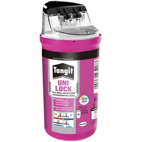 Mastic multifils Tangit uni lock ide'al pour raccords filete's plastique et me'tal 80 m