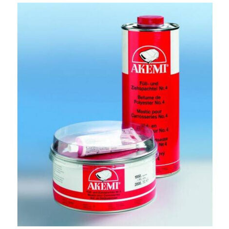 Mastic polyester carrosserie n°4 - Akemi - 2 kg Beige