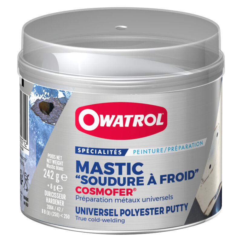 Owatrol - Mastic polyester universel blanc tous supports cosmofer® Boîte de 1000 g