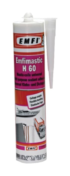 Emfi - Mastic polymère mastic MS60 Cristal Plus - Cartouche de 290 ml - MC029BE001
