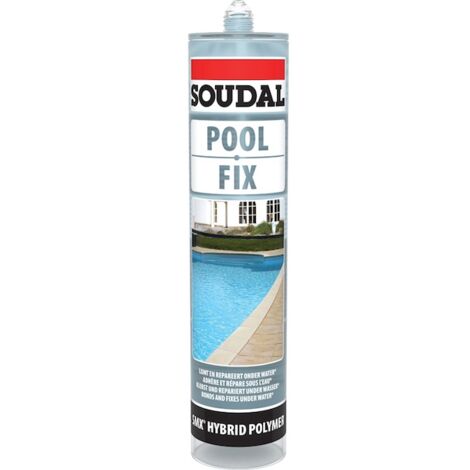 Mastic polymère POOL FIX - 290 ml - translucide - SOUDAL