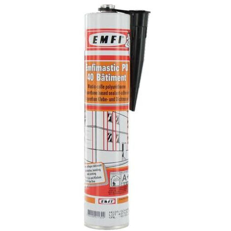 Mastic polyuréthane EMFI PU 40 FC - Brun - Poche de 400 ml - Lot de 20 - 74088CE006
