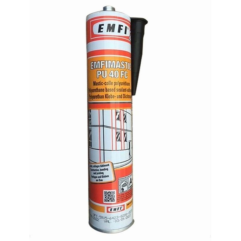 Mastic polyurethane en cartouche 300ML PU403 noir - EMFI - 74171DE002