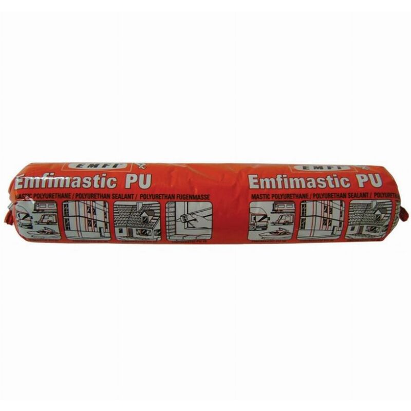 Emfi - Mastic polyuréthane PU25 Gris - Poche de 400 ml - 74064AE229