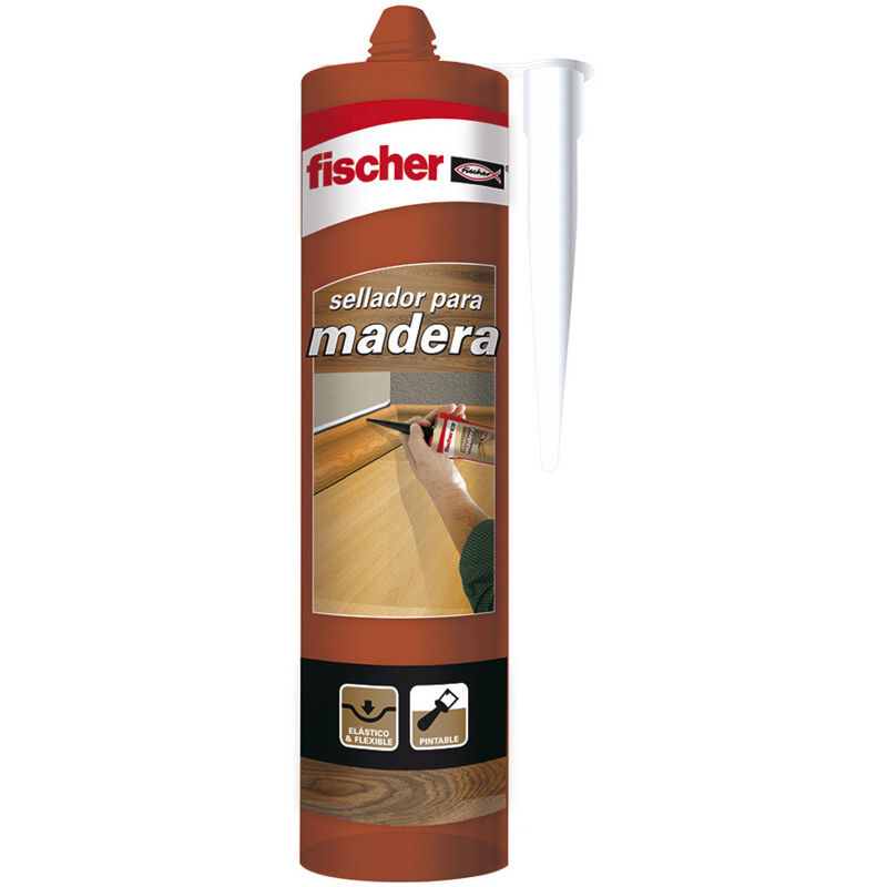 Mastic pour bois couleur sapelli Fischer 310ml. 98697