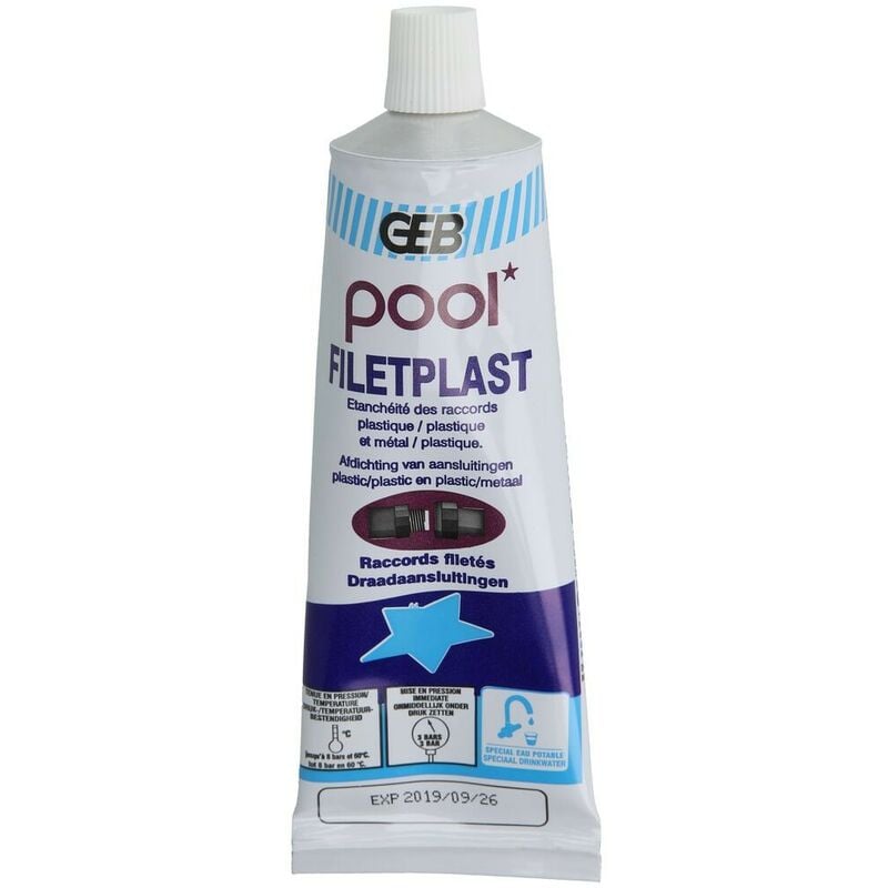 Mastic pour filetages en plastique tube