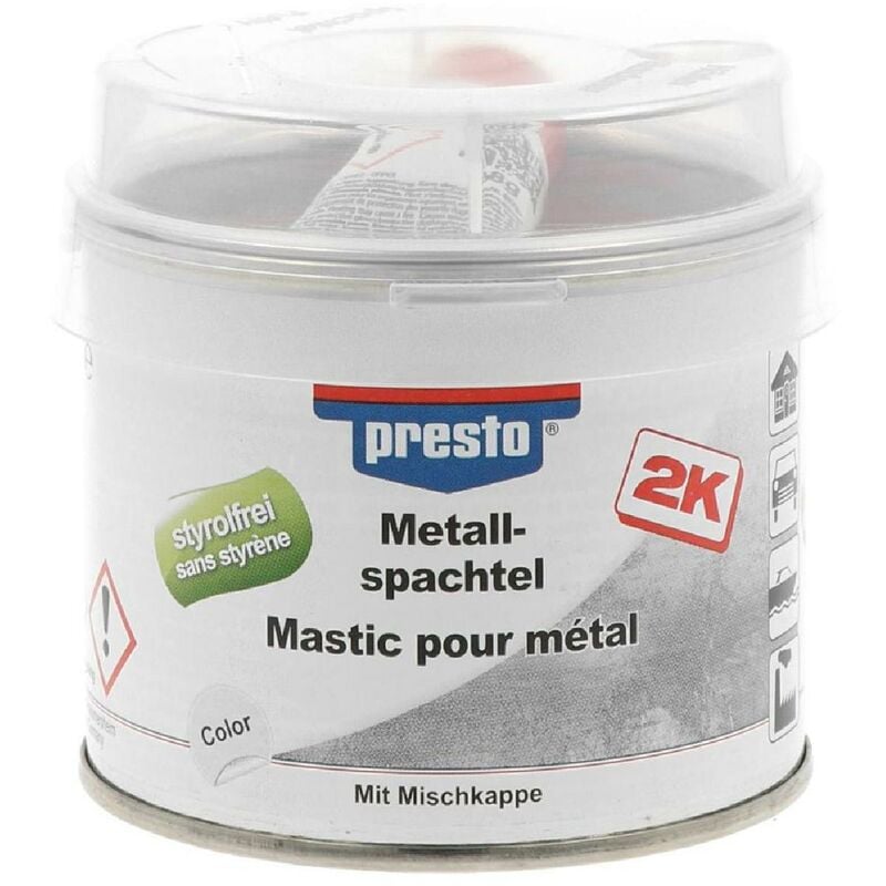 Banpresto - Mastic Pour Metal Gris 2k Sans Styrene 250g Presto - Gris