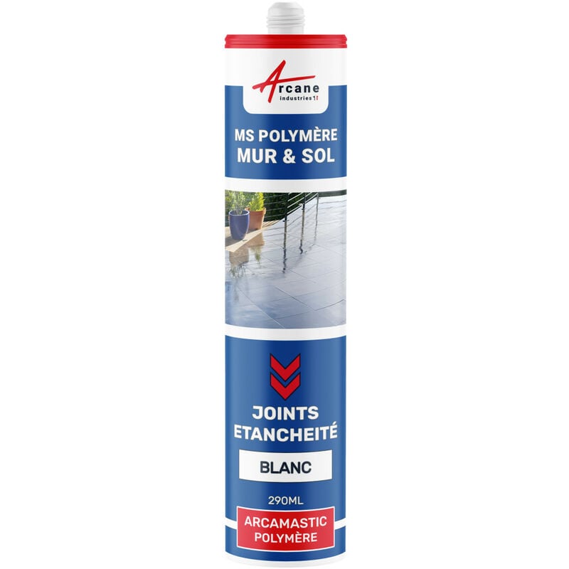 Arcane Industries - Colle ms polymère mastic d'étanchéité - 290 ml x 1 Blanc Pur - ral 9010