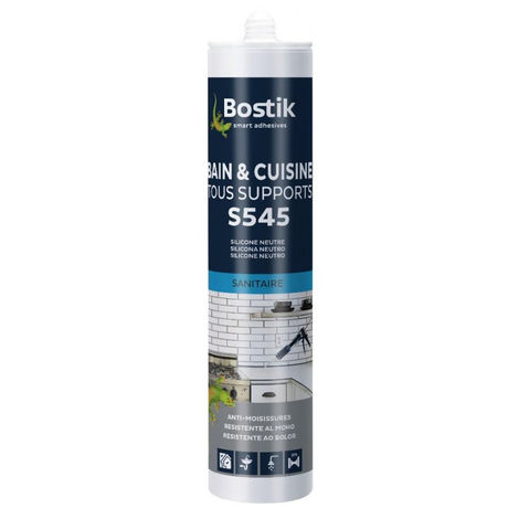 BOSTIK - Mastic bain cuisine S545 translucide cartouche 300ml
