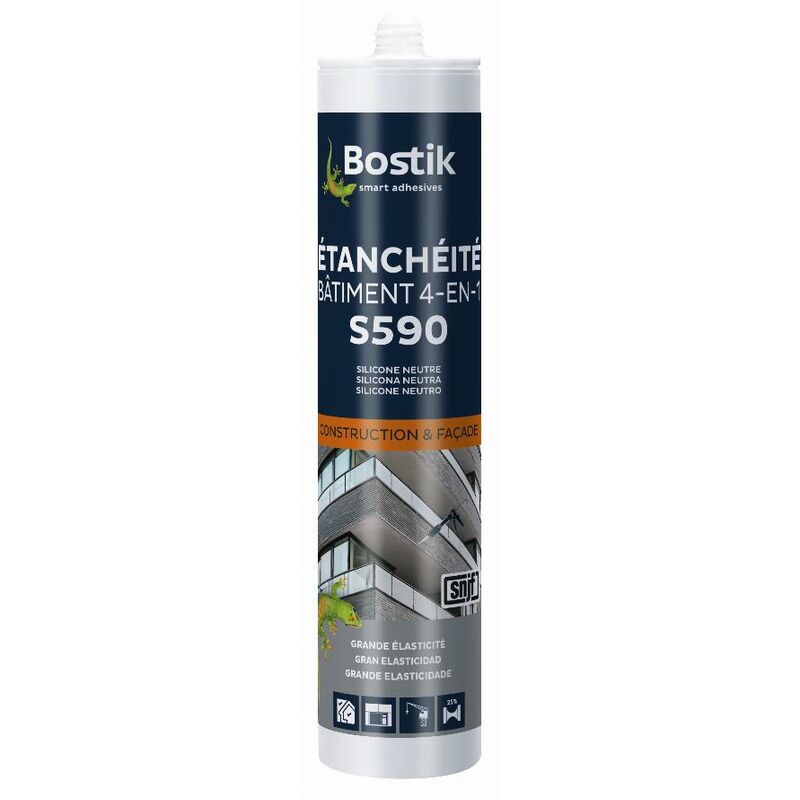 Bostik - etancheite batiment 4 en 1, 300 ml, blanc S590