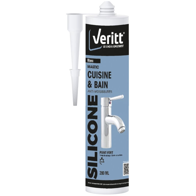 Mastic Cuisine Bain Blanc 280ml Veritt Cartouche 061001