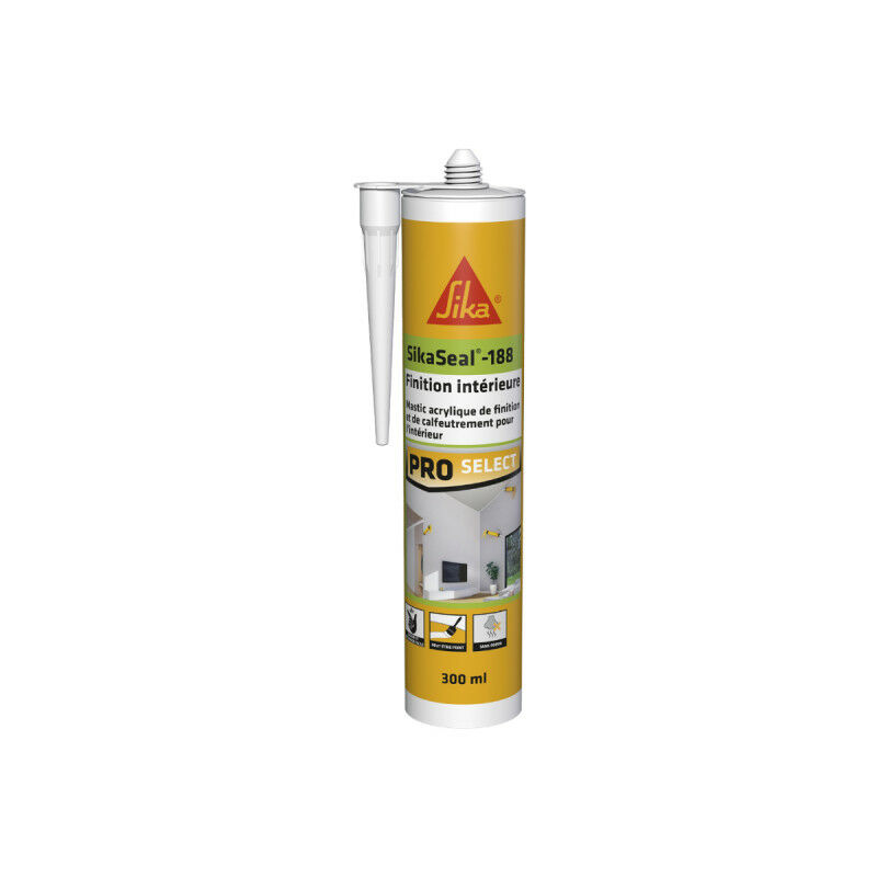 Sika - Mastic seal-188 Finition intérieure - Blanc - 300ml - Blanc