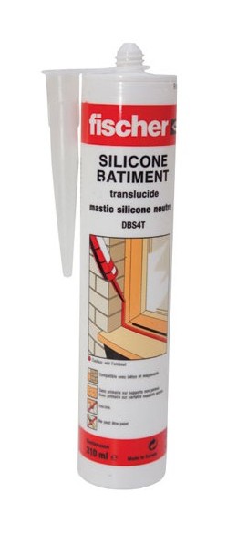 FISCHER - Mastic silicone DBS - translucide - 310 mL