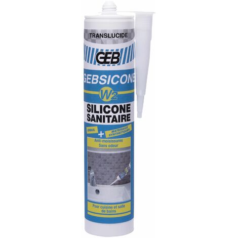 Mastic silicone d'étanchétité Gebsicone W2 310ml GEB - plusieurs modèles disponibles