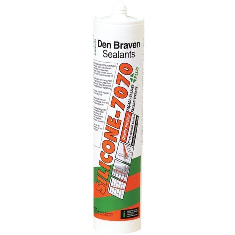 Mastic silicone neutre batiment Gris 7070 Plus (300 ml) - SI7070P1316ZW25 - Den Braven