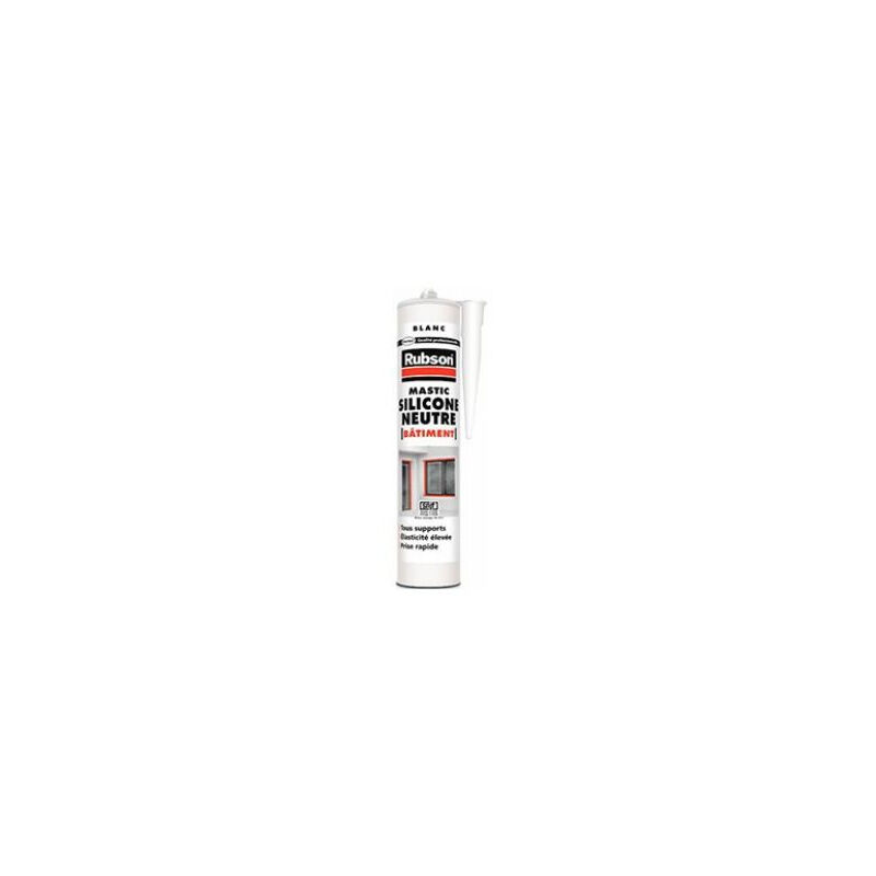Rubson - Mastic silicone neutre bâtiment blanc - 280ml - 1714258 - Blanc
