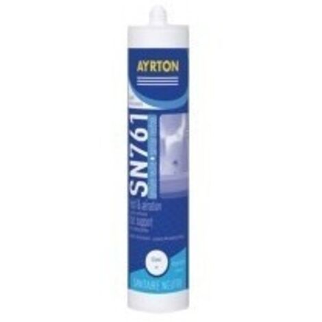 Mastic silicone neutre blanc S 831 300 mL - Soudal