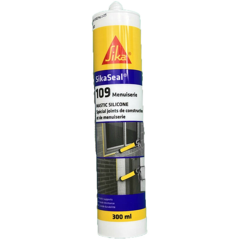 Sika - Seal 109/110 Menuiserie - Mastic silicone spécial joints de menuiserie Gris