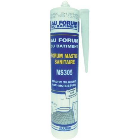 Mastic silicone sanitaire NOTRE SELECTION MS305 Translucide - Cartouche avec embout