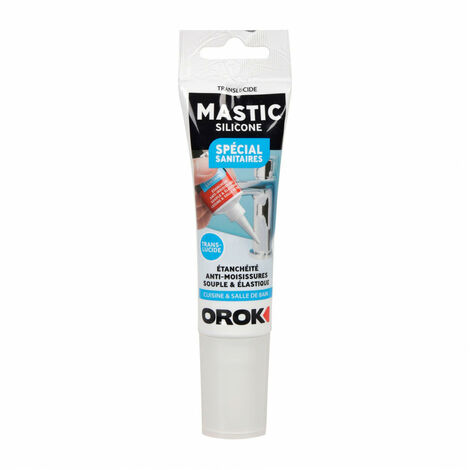 MASTIC SILICONE SANITAIRE TRANSLUCIDE TUBE 85ML