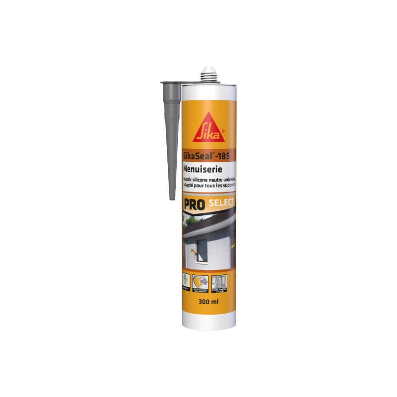 Sika - Mastic silicone seal-185 Menuiserie - Gris - 300ml - Gris