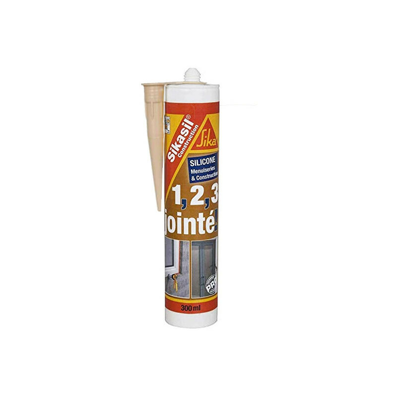 Sika - Mastic silicone sil construction - Beige - 300ml - Beige