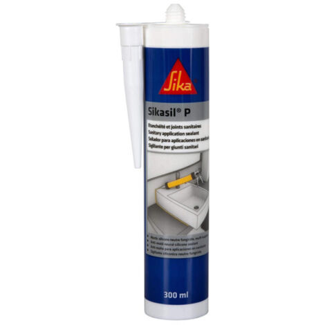 Mastic silicone SIKA Sikasil-P Marine 300ml – Blanc – Résistant aux intempéries et au sel – Pour verre, métal, bois, céramique