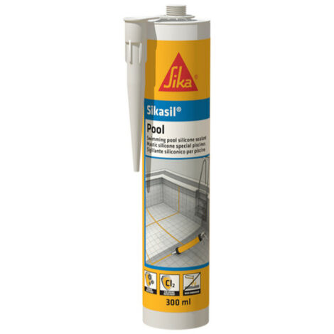 Mastic silicone SIKA Sikasil Pool - Joint pour piscine transparent - 300ml - Transparent