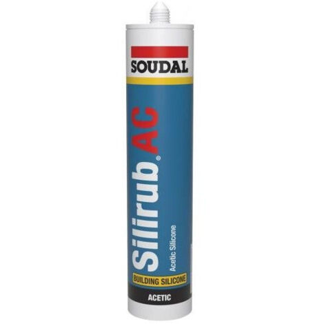 Mastic silicone SILIRUB AC - Blanc 300 ml - Soudal