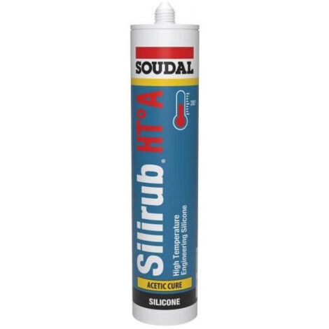 Mastic silicone SILIRUB HT° A - Noir 310 ml - Soudal