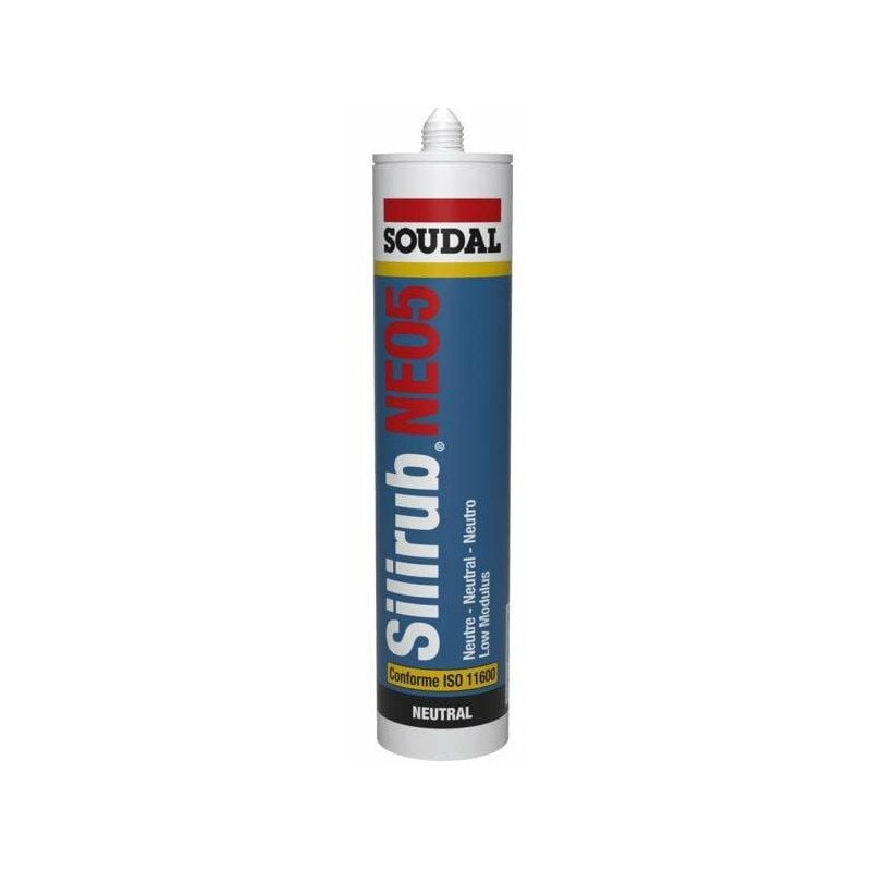 Soudal - 24 Mastic Silicone Silirub Neo5 - Cartouche 300 Ml - Coloris Blanc