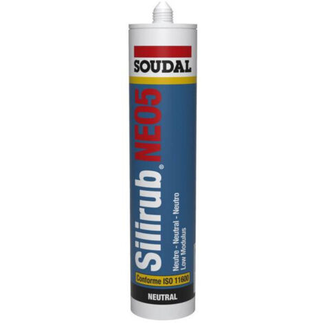 Mastic silicone SILIRUB NEO5 Soudal - Blanc brillant