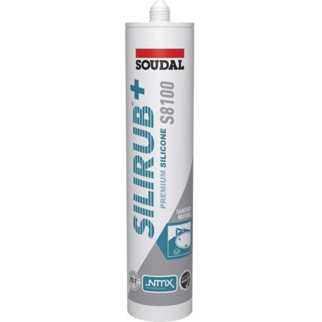 Mastic silicone - Silirub+ S8100 Soudal - 300 ml - Noir
