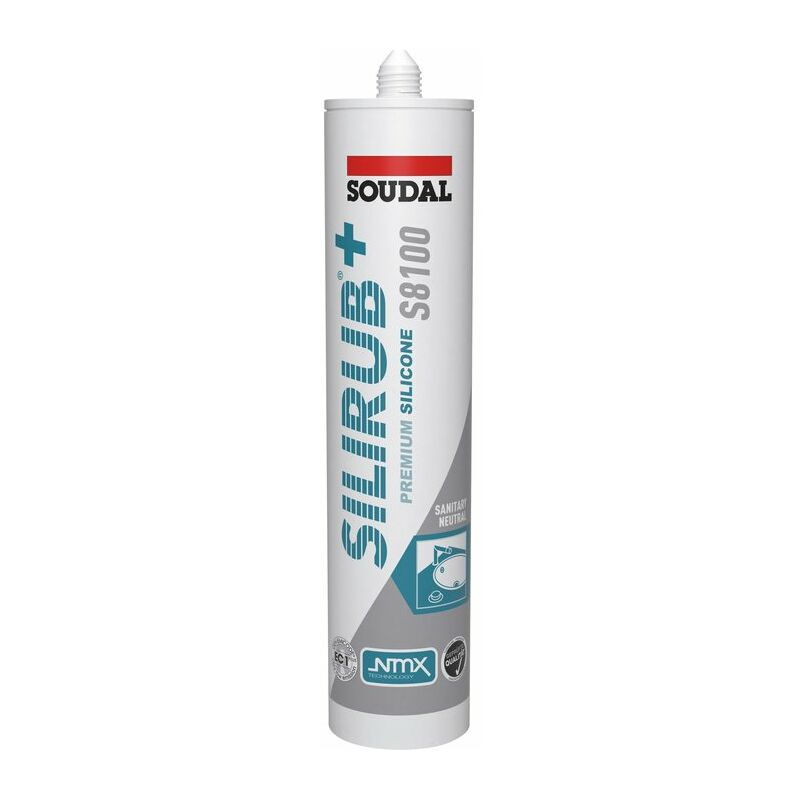 Soudal - Mastic silicone - Silirub+ S8100 300 ml - Blanc