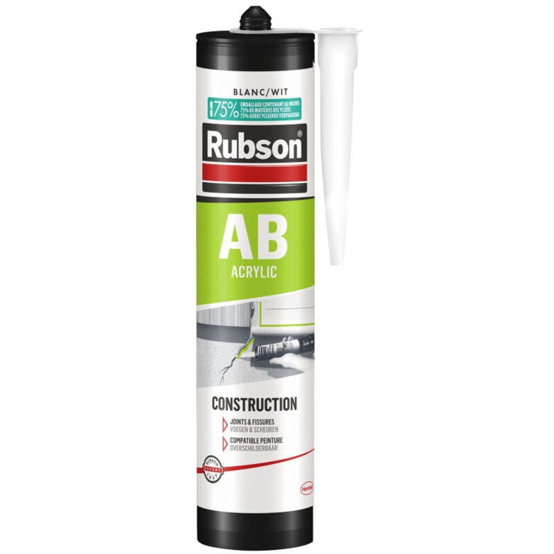 Henkel - mastic acrylique bat blanc 300ML rubson 2622524