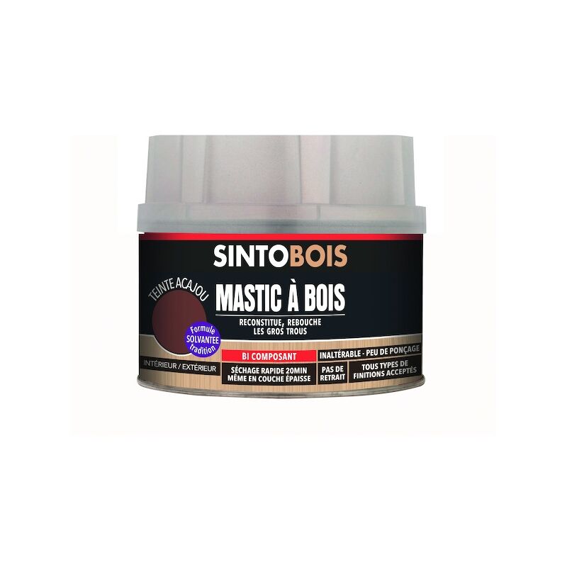 P-pro - Mastic à bois sintobois boite - 1 000 ml - 1.04 kg - acajou - sinto