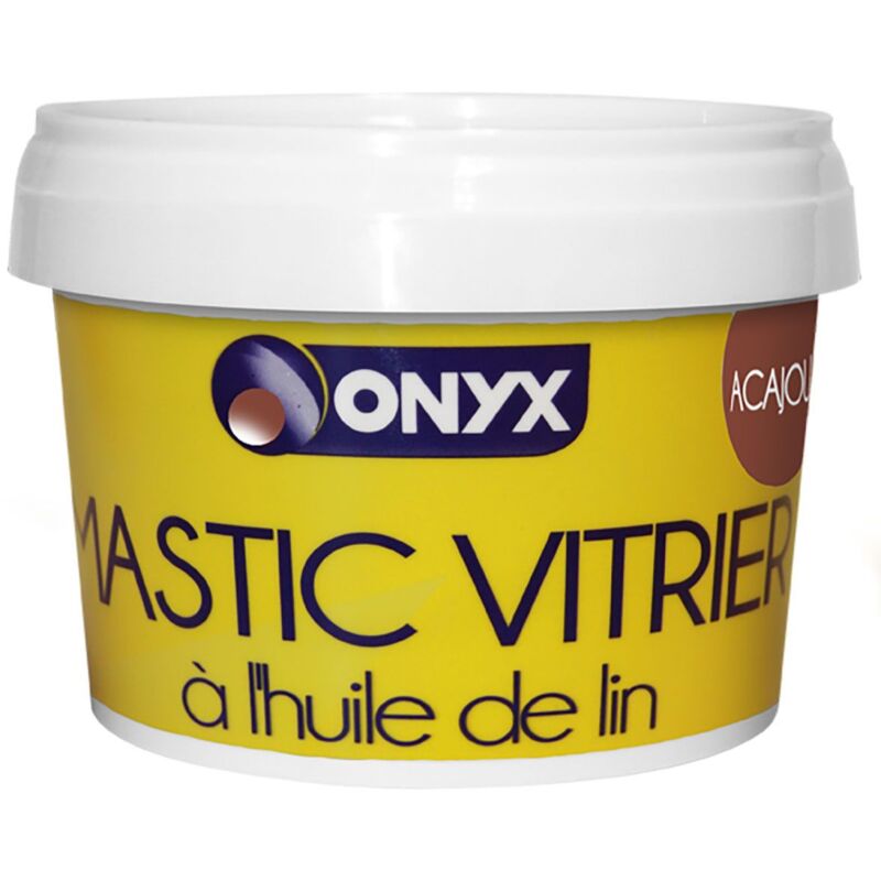 Onyx Bricolage - Mastic vitrier acajou à l'huile de lin, 500g